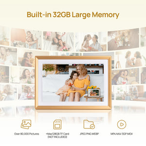 Arzopa D10 Champagne Gold | 10.1" Digital Photo Frame