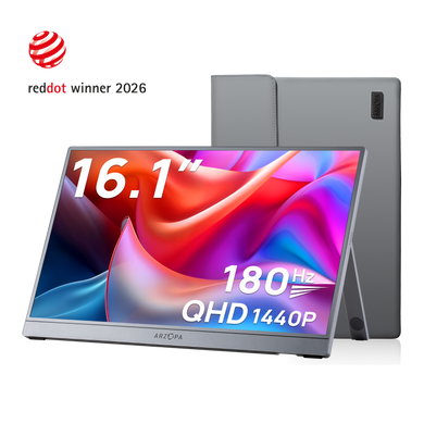 Arzopa Z3FC 16.1" 2.5K 180Hz Portable Gaming Monitor FreeSync